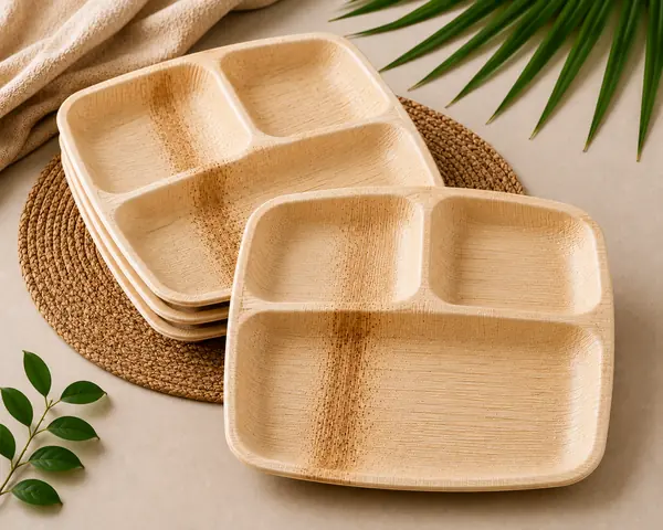 Areca Compartment Plates