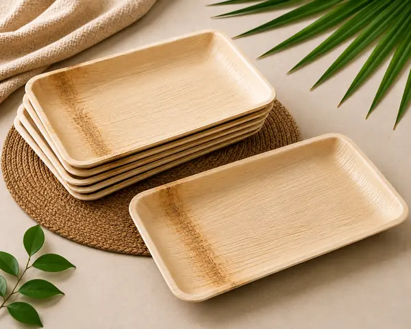 Areca Rectangular Plates